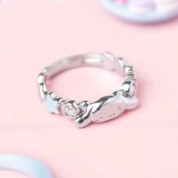 Sanrio Cinnamoroll Pastel Star Cute Dainty Adjustable Ring - Picture 2 of 5